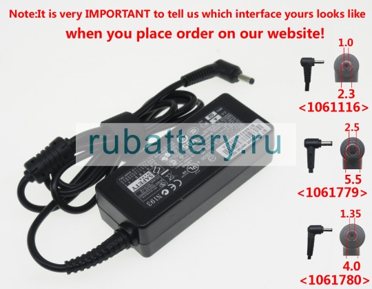 Блок питания для ноутбука asus Eee pc 1005px 19V 2.1A - Кликните на картинке чтобы закрыть