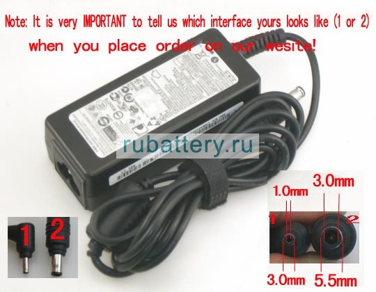 Блок питания для ноутбука samsung Np900x3c series 19V 2.1A - Кликните на картинке чтобы закрыть