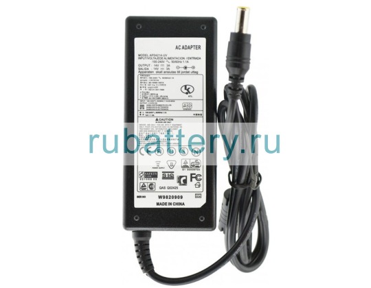 Блок питания для ноутбука samsung Sm570stft 14V 3A - Кликните на картинке чтобы закрыть