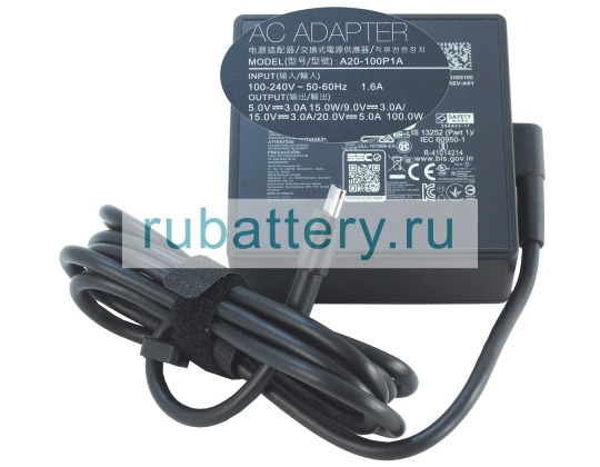 Блок питания для ноутбука asus Ux5400eg 20V 5A - Кликните на картинке чтобы закрыть