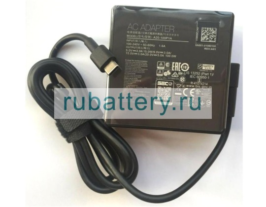 Блок питания для ноутбука asus Rog flow x13 gv301qe-k6052t 5V/9V/15V/20V 3A/5A - Кликните на картинке чтобы закрыть