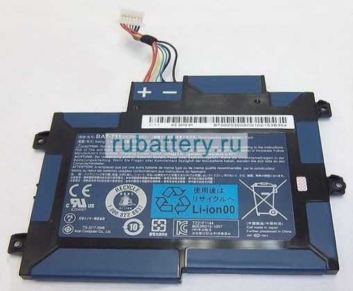 Acer Bat-711 7.4V 1530mAh аккумуляторы - Кликните на картинке чтобы закрыть