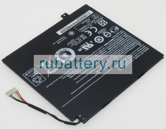 Аккумуляторы для ноутбуков acer Switch 10 sw5-012-1829 3.8V 5930mAh - Кликните на картинке чтобы закрыть