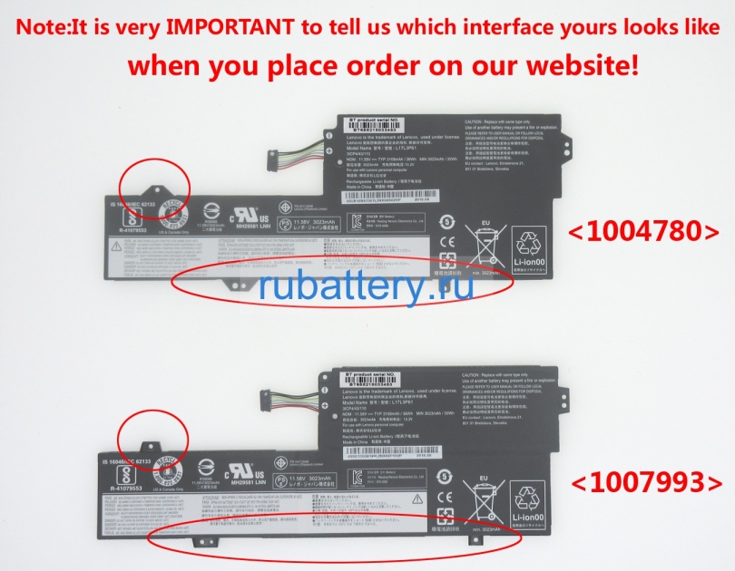 Аккумуляторы для ноутбуков lenovo Yoga 330-11igm-81a6 11.52V 3166mAh - Кликните на картинке чтобы закрыть