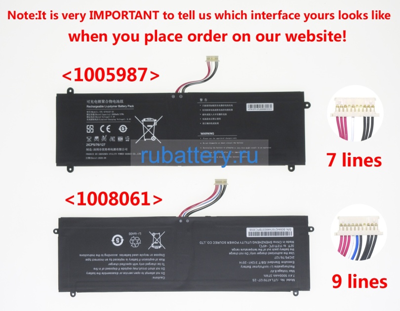 Prestigio 2icp5/76/127 7.4V 5000mAh аккумуляторы - Кликните на картинке чтобы закрыть